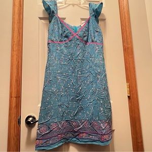 Vintage Fredericks of Hollywood Blue & Pink dress